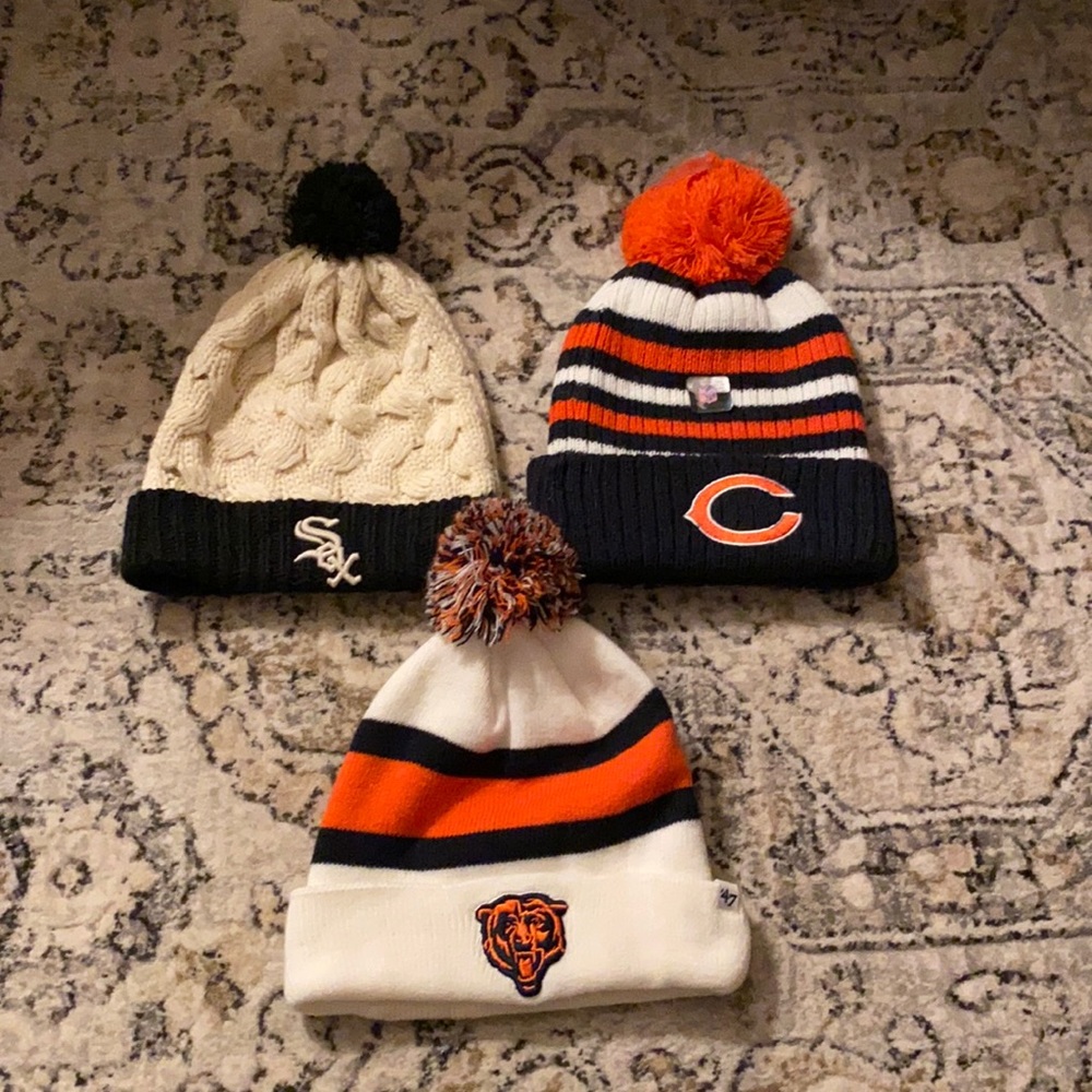 Chicago beanie collection- Bears and White Sox